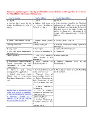 Fillable Online Document acceptable as proof of identity, proof of ...