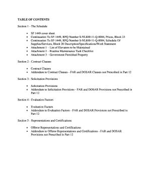 Fillable Online Continuation To SF1449, RFQ Number SNL80011Q0004 ...
