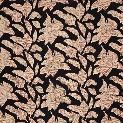 Pure Cotton Bagru Black With Rust Red With Cream Wild Flower Hand Bloc ...