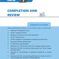 ICAI Notes: Completion and Review - Auditing and Ethics for CA ...