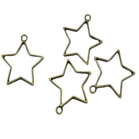 Antique Star Open-Back Pendant Bezel (UV Resin | DIY Jewellery) – The ...