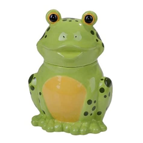 Buy PT Frog Toad Glossy Ceramic Treat Cookie Storage Container Canister ...