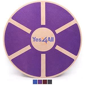Buy Yes4All Wooden Wobble Balance Board - Exercise Balance Stability ...