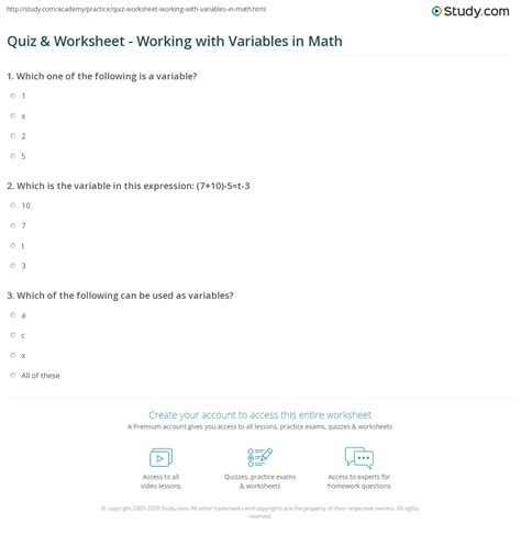 Image result for Variables Math Questons