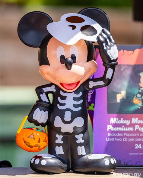 Skeleton Mickey Mouse Popcorn Bucket Arrives at Magic Kingdom for ...