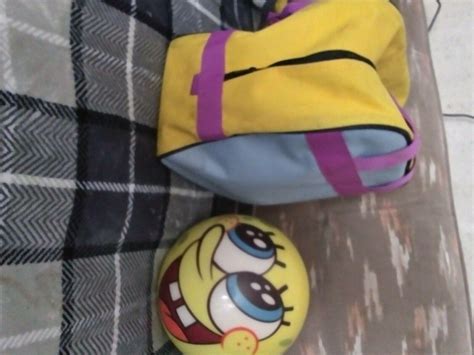 2002 SpongeBob SquarePants 2 Faced Brunswick Childs Bowling Ball ...