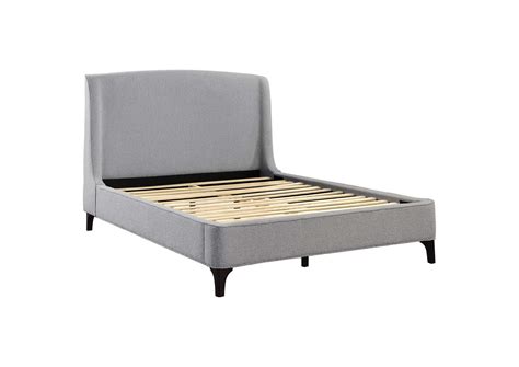 Mosby Upholstered Eastern King Wingback Bed Grey