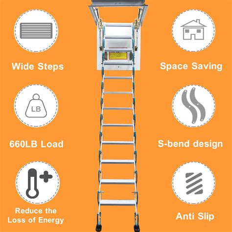 TECHTONGDA Attic Ladder 12 Steps Pull Down Attic India | Ubuy
