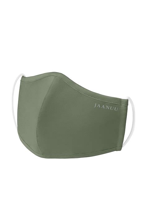 Jaanuu Reusable Antimicrobial Face Mask (5 Pack) in Olive Green | REVOLVE