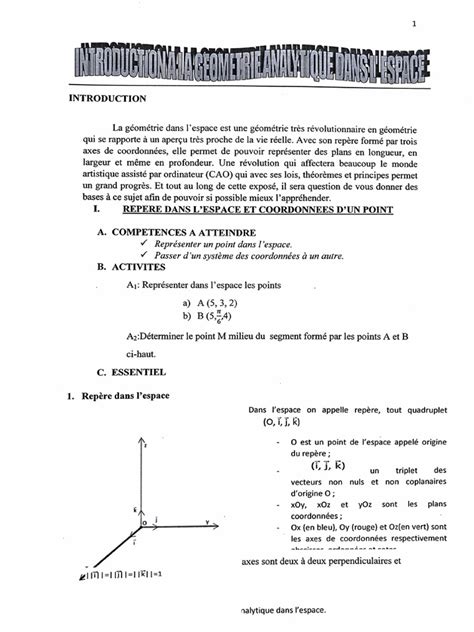 Image result for Exo7 Geometrie Analytique