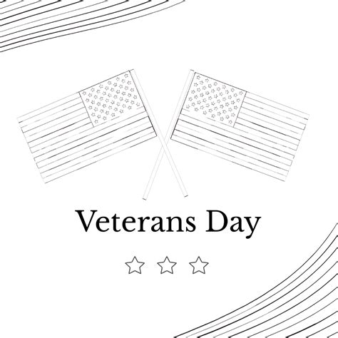 Free Easy Veterans Day Drawing Template to Edit Online