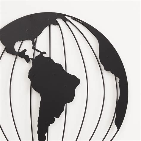Buy Nimbus World Map Black Metal Wall Art from Home Centre at just INR ...