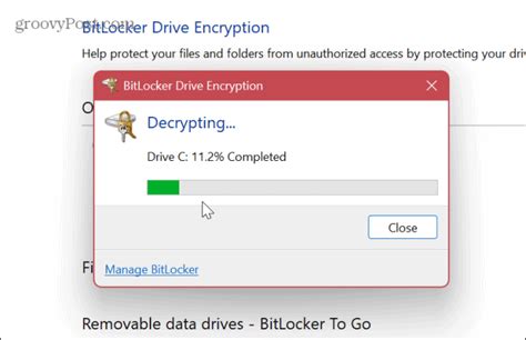 Image result for Remove BitLocker Windows 11