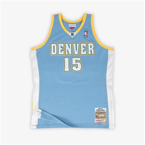 Carmelo Anthony Denver Nuggets 03-04 HWC Swingman Jersey - Light Blue ...