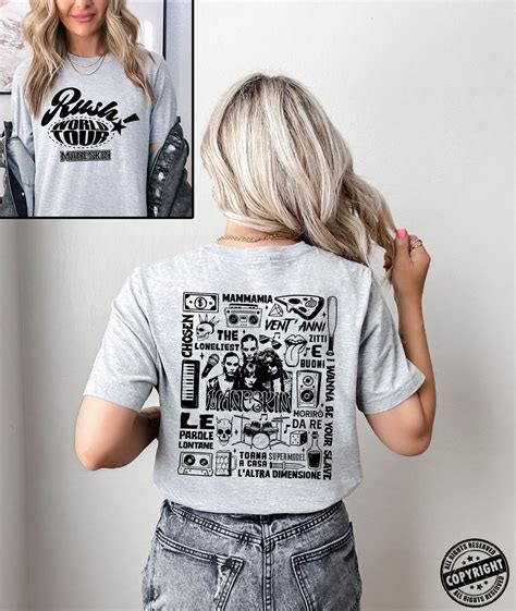 Buy Maneskin Shirt Maneskin Rush World Tour Shirt Pop Rock Online in ...