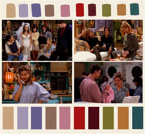 Friends Season 1 (1994) - Color Palette | Color palette, Movie color palette, Cozy colors palette