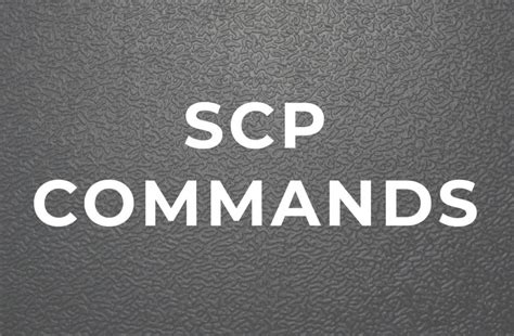SCP Command Line Syntax 的图像结果