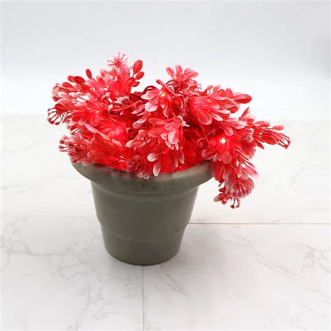 Red Leaves with White Tip 24 LED String Fairy Lights