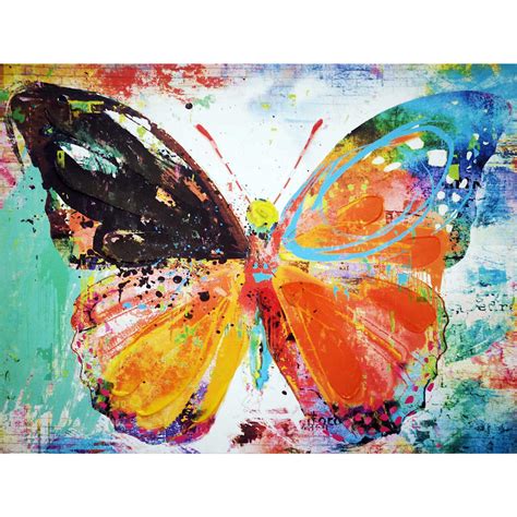 Butterfly Canvas Wall Art, 16x12 | At Home
