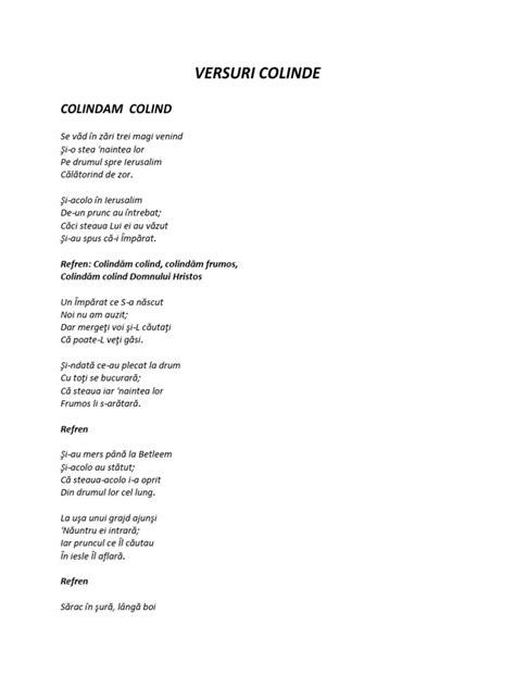 Image result for Colinde De Text