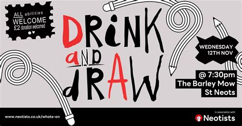 Drink and Draw #15, Barley Mow, St Neots, 12 November 2025 | AllEvents