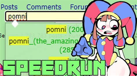 POMNI R34 SPEEDRUN ANY %! - The Amazing Digital Circus - YouTube