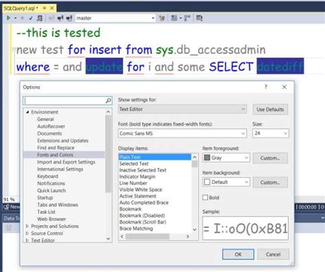Image result for Visual Studio SQL Font