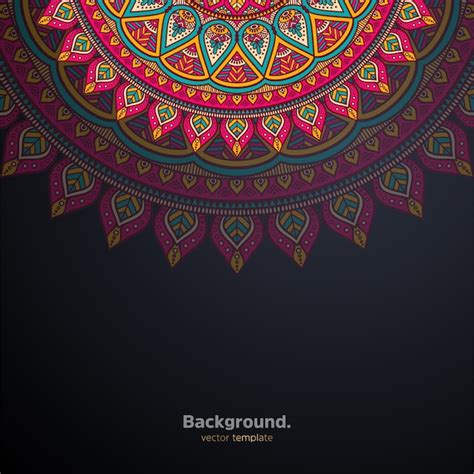 Luxus dekorativer Mandala-Designhintergrund bunt | Premium Vektor
