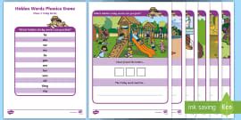 Phase 2 Tricky Words: Hidden Words Phonics Game