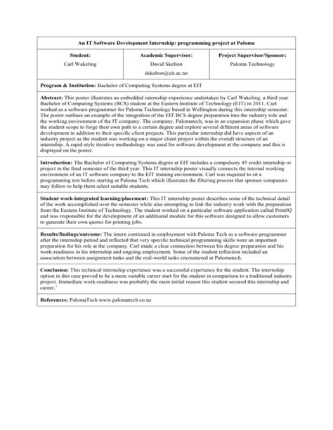 Image result for Work Experiences Abstract Sample