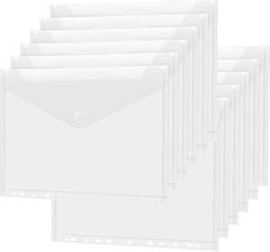 Shining Zon A4 Letter Size Button File Folder with 11 Holes Sheet ...