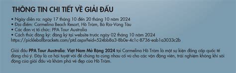 Thách thức và cơ hội cho pickleball Việt Nam tại PPA Tour Australia ...