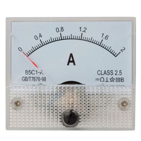 Buy Generic Dc 2A Pointer Type Ampere Panel Meter White Online at Low ...