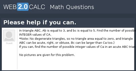 View question - Please help if you can.