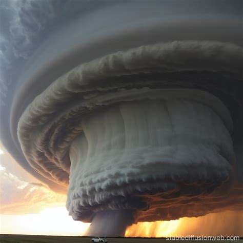 Realistic Mesocyclone with Fire | Stable Diffusion Online