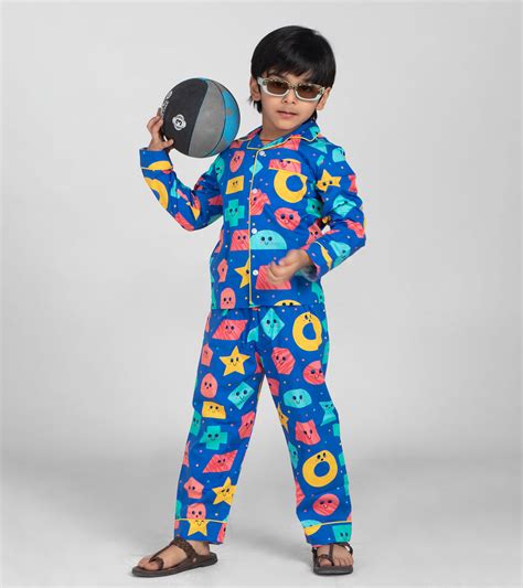 Kids Night Suits – Printed Cotton Kids Nightwear Suit – koochi Poochi