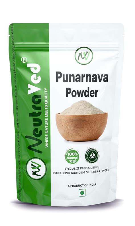 NeutraVed Punarnava Powder 100g | Boerhavia Diffusa Root Powder for ...