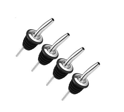 Abrazo Stainless Steel Bottle Pourer Spouts | Wine Free-Flow Dispenser ...