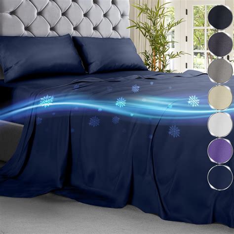 Amazon.com: DECOLURE Cooling Bed Sheets King Set 4 pcs - Luxurious ...