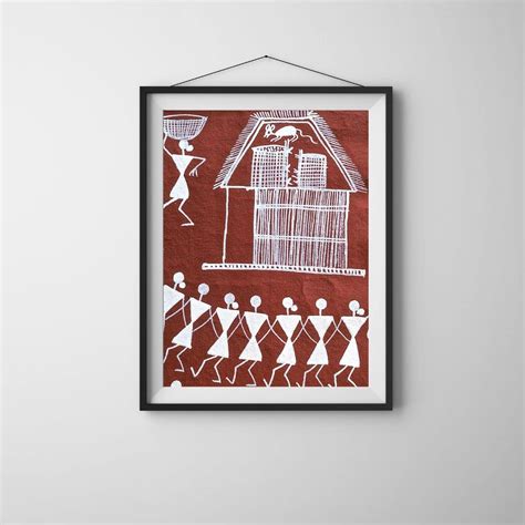 Tribal Warli Art Print for Home Decor, Maharashtrian Tribal Art Prints ...