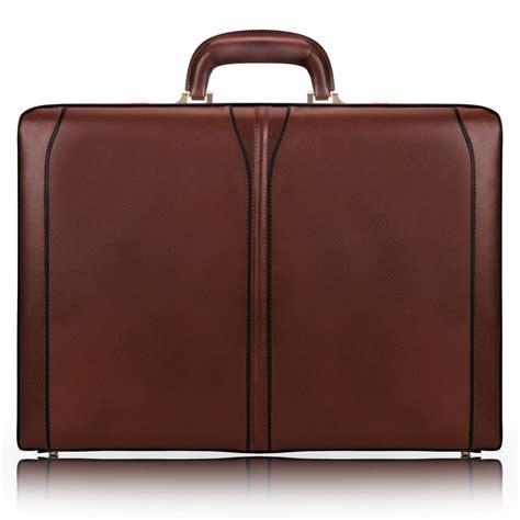 Leather Expandable Attaché Briefcase for Men - 4.5" Top Grain Leather ...