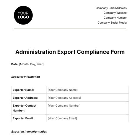 Image result for Export Control Plan Template
