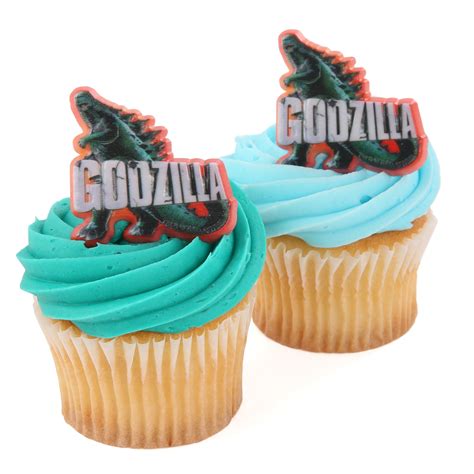 Buy Godzilla Officially Licensed 24 Cupcake Topper Rings Online at ...