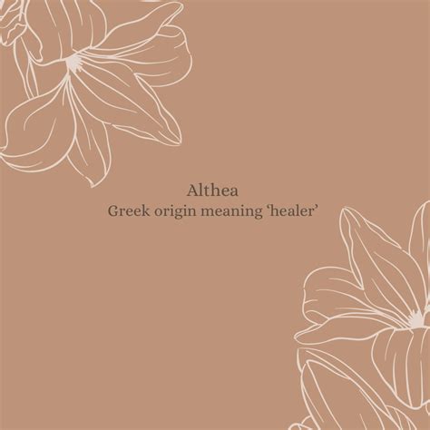 Meaning Of Althea Name