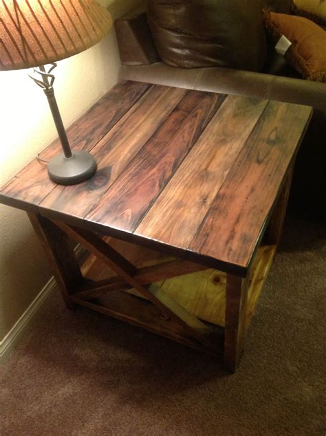 Diy Rustic End Tables at Pamela Sheehan blog