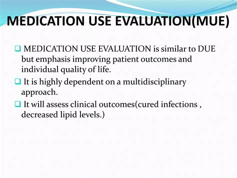 Drug Use Evaluation & Drug Utilisation Review (DUE & DUR) | PPTX