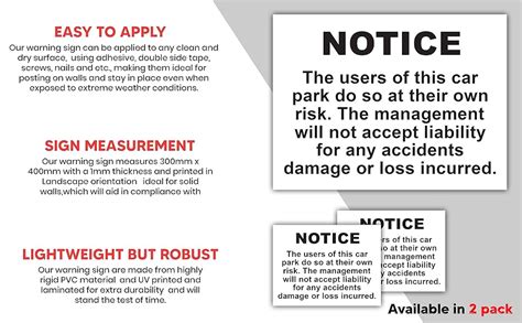 Liability Disclaimer Signs 的图像结果