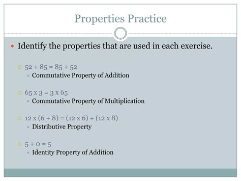 Properties of addition and multiplication | PPTX