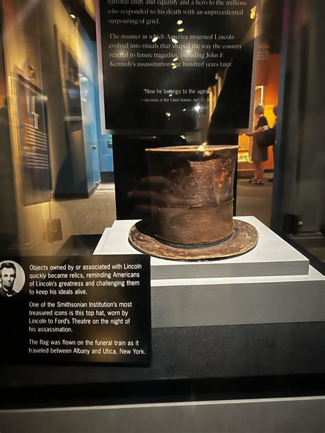 Abe Lincoln's hat he wore the night he was assassinated : r/Presidents