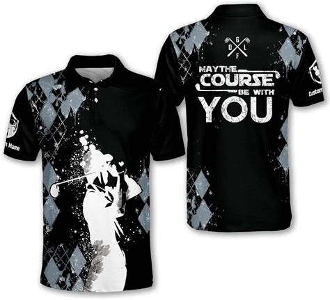 Amazon.com: LASFOUR Custom Crazy Golf Shirts for Men, Funny Golf Shirts ...